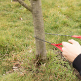 Outdoor Handkettensäge - 33 scharfe Zähne mit Gürteltasche Camping Survival Sägelänge 65 cm - Holzsäge Handsäge Mini Kettensäge