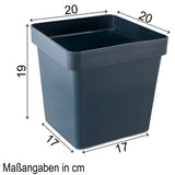 Ordnungsbox - 20x20x19 cm - 6 Liter - Ordnungskorb Schubladenorganizer Organizerbox Ordnungssystem Kunststoff Aufbewahrung Schrank Bad