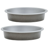 Air Fryer Form 2 Stück Ø17x3,5 cm runde Backform für die Heissluftfriteuse - klein Zubehör Einsatz Stahlblech antihaftbeschichtet bis 230°C Backform