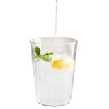 Melamin Geschirr Set Jesolo Grau für 4 Personen - 16 Teile - mit Trinkglas 450 ml klar Steingutoptik - Campinggeschirr