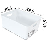 Ordnungsbox - 24x16x10cm - 3,3 Liter - DINA5 - Rattanoptik Schubladenorganizer Ordnungskorb Schublade - Organizerbox Ordnungssystem Kunststoff Aufbewahrung Bad Korb Schrank Schreibtisch