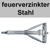 Ausdrehstütze Eckstütze für Wohnwagen Anhänger mit festem Fuß aus feuerverzinktem Stahl 50 cm Stützbein 1100kg Tragkraft geeignet für Caravan Trailer Abstützung - Nivelierstütze