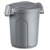 Mülltonne Futtertonne mit verschließbarem Deckel silber - 8 Liter - Windeleimer Müllbehälter Aufbewahrung Mülltrennung Lebensmittelecht Futterbehälter Oskartonne