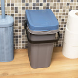 Abfalleimer 7 Liter 23x19x30,5cm - mit Gummidichtung im Deckel - mit dem Henkel verschließbar - Geruchstdichter Mülleimer Biomüll Windeleimer Wickeleimer Hygieneeimer Katzeneimer Küche Kompost