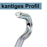 10 Stück Stahl Hering 23 cm - kantiges Profil Ø 7 mm - Felsnagel Zelthering harter Boden Zeltnagel Zeltpflock Erdspieß Camping Zubehör Outdoor Set