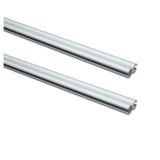 2 STÜCK Alu Doppelkederschiene je 1 Meter Kederleiste Ø8mm (passend für 5-7mm Keder) - Aluminium Leiste Kederprofil für Wohnwagen Wohnmobil - Zelt Vorzelt Schürzenleiste Vorzeltschiene