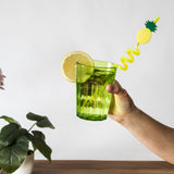 Melamin Geschirr Set Toskana für 4 Personen - 16 Teile - BUNT - Mandala-Optik mit farblich passenden Trinkgläsern 450 ml aus Acryl Campinggeschirr