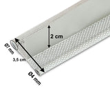 Doppelkederband mit einfacher Lasche - Meterware Keder 4/7mm Band 3,5 cm breit Wohnwagen Wohnmobil Caravan Boot Zeltkeder Vorzelt - Keder Verbindung - einfahnig Textilkeder für Zelt Plane Sonnensegel