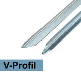 10 Stück Stahl Hering 30 cm - V-Profil - Zelthering weiche feuchte Boden Zeltnagel Zeltpflock Erdspieß Camping Zubehör Outdoor Set