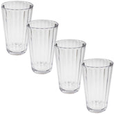 Acryl Trinkglas 450ml elegante Kristall Glas Optik - klar - Wasserglas - Cocktailglas - Kunststoff Glas - Outdoor Haushalt Küche - stabil - bruchsicher - leicht abwaschbar