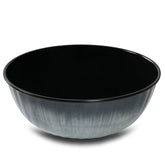 Melamin Salatschüssel - Jesolo Grau Steingutoptik Ø27cm 3,5 Liter Spülmaschinengeeignet Campinggeschirr Servierschüssel Camping Outdoor Garten Obst Schale Rund modernes Melamingeschirr Schüssel