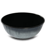 Melamin Salatschüssel - Jesolo Grau Steingutoptik Ø27cm 3,5 Liter Spülmaschinengeeignet Campinggeschirr Servierschüssel Camping Outdoor Garten Obst Schale Rund modernes Melamingeschirr Schüssel