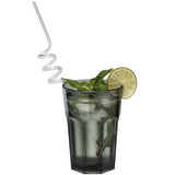 Melamin Geschirr Set Jesolo Grau für 4 Personen - 16 Teile - mit farblich passenden Trinkgläsern 400ml aus Acryl Campinggeschirr