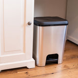 Mülleimer Treteimer 26 Liter eckig 34x30x45cm Kunststoff - Pedal zum Öffnen und Schliessen - Küche Pedaleimer Papierkorb Eimer Abfalleimer Abfallbehälter Mülltonne Müll Mistkübel