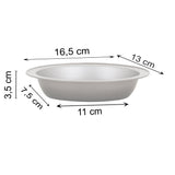 Air Fryer Förmchen 16x13x3,5 cm ovale Backform für die Heissluftfriteuse - klein Einsatz Stahlblech antihaftbeschichtet bis 230°C Backform