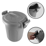 Mülltonne Futtertonne mit verschließbarem Deckel silber - 46 Liter - Windeleimer Müllbehälter Aufbewahrung Mülltrennung Lebensmittelecht Futterbehälter Oskartonne