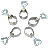 5 Stück Klemmen für Vorzeltstangen Ø28 mm Rohrklemmen Rohrschelle mit Schraube Schraubklemme