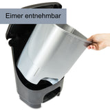 Mülleimer Treteimer 10 Liter eckig 27x23x32cm Kunststoff Klein separater Eimer Küche Büro Bad Pedaleimer Kosmetikeimer Papierkorb Abfalleimer Abfallbehälter Mülltonne Müll Mistkübel