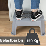 Caravan Trittstufe 50x34x23 cm aus Kunststoff bis zu 150kg belastbar mit Anti-Rutsch-Trittfläche Einstiegshilfe Einzeltritt Faltbar Wohnwagen Wohnmobil Fußbank Trittleiter