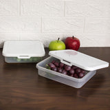 Flache Vorratsdosen Set 750+800ml - Butterbrotdose Aufschnittdose Gefrierdose Frischhaltedose Mikrowellengeeignet Spülmaschinengeeignet Lebensmittelecht