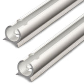 2x Alu Kederschiene - je 1,2 Meter - Ø9mm (passend für 6-8mm Keder) - Kederleiste - Aluminium Befestigungsleiste für Wohnwagen Wohnmobil Reisemobil - Vorzeltschiene