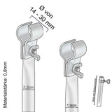 Aluminium Verandastange Zeltstange - mit 2x Klemmen - teleskopierbar 120-215 cm - Ø22/19mm | 2 Teile leicht stabil Ersatz Gestänge Zelt Vorzelt Teleskopstange Dachauflagestange Camping