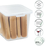 Vorratsdosen Set 1200ml - 12x12x12 cm Gefrierdose Frischhaltedose Mikrowellengeeignet Spülmaschinengeeignet - transparent mit weißem Deckel