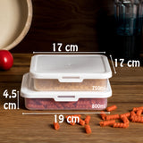 Flache Vorratsdosen Set 750+800ml - Butterbrotdose Aufschnittdose Gefrierdose Frischhaltedose Mikrowellengeeignet Spülmaschinengeeignet Lebensmittelecht