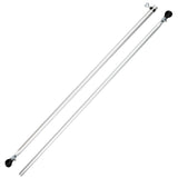 Aluminium Verandastange Zeltstange - mit 2x Klemmen - teleskopierbar 120-215 cm - Ø22/19mm | 2 Teile leicht stabil Ersatz Gestänge Zelt Vorzelt Teleskopstange Dachauflagestange Camping