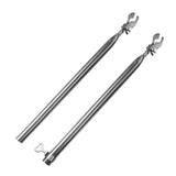 Stahl Dachauflagestange Zeltstange - mit 2x Klemmen - teleskopierbar 50-75cm - Ø22/19mm - 2 Teile leicht - stabil - Ersatz Gestänge für Zelt Vorzelt Camping Zubehör Teleskopstange 2tlg