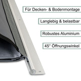 2x  Alu Kederschiene - á 1,2 Meter - Neigung 45° - Ø10mm (passend für 7-9mm Keder) - Kederleiste Aluminium Leiste für Wohnwagen Wohnmobil Reisemobil - Zelt Vorzelt Sonnensegel Schürzenleiste - Vorzeltschiene - silber