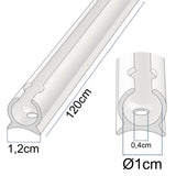 Alu Kederschiene - 1,2 Meter - Kederleiste - Ø9mm (passend für 6-8mm Keder) - Aluminium Befestigungsleiste für Wohnwagen Wohnmobil Reisemobil - Vorzeltschiene