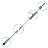 Stahl Zeltstange - mit Spitze - Teleskopstange 140-200 cm - Aufstellstange Ø19/16mm | Tarpstange - Sonnensegel