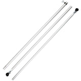 Aluminium Zeltstange Verandastange - mit 2x Klemmen - teleskopierbar 210-290cm - Ø28/25mm | 3 Teile - leicht stabil Ersatz Gestänge Zelt Vorzelt Camping Teleskopstange Dachauflagestange