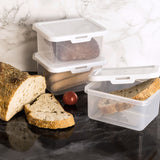 Kleine Vorratsdosen Set 500ml - 12x10x6 cm - Lebensmittelbox Gefrierdose Frischhaltedose Mikrowellengeeignet Spülmaschinengeeignet - transparent mit weißem Deckel