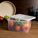 Große Vorratsdosen Set 4100ml - 23x20x12 cm - transparent mit weißem Deckel - Gefrierdose Frischhaltedose Mikrowellengeeignet Spülmaschinengeeignet Lebensmittelecht