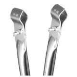 Stahl Zeltstange - Dachauflagestange mit 2x Klemmen - teleskopierbar 75-125cm - Ø22/19mm - 2 Teile - Ersatz Gestänge für Zelt Vorzelt Camping Zubehör Teleskopstange 2tlg