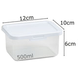 Kleine Vorratsdosen Set 500ml - 12x10x6 cm - Lebensmittelbox Gefrierdose Frischhaltedose Mikrowellengeeignet Spülmaschinengeeignet - transparent mit weißem Deckel