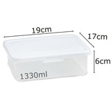 Vorratsdosen Set 1330ml - 19x17x6 cm Butterbrotdose Aufschnittdose Gefrierdose Frischhaltedose Mikrowellengeeignet Spülmaschinengeeignet