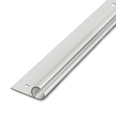 Alu Kederschiene - 1,2 Meter - Neigung 45° - Ø10mm (passend für 7-9mm Keder) - Kederleiste Aluminium Leiste für Wohnwagen Wohnmobil Reisemobil Vorzeltschiene - silber