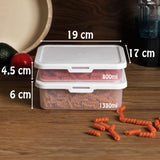 Vorratsdosenset 800+1330ml - Butterbrotdose Aufschnittdose Gefrierdose Frischhaltedose Mikrowellengeeignet Spülmaschinengeeignet Lebensmittelecht -transparent-weiss