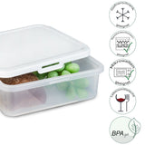 Vorratsdosen Set 1330ml - 19x17x6 cm Butterbrotdose Aufschnittdose Gefrierdose Frischhaltedose Mikrowellengeeignet Spülmaschinengeeignet