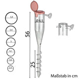 Universal Erdanker 56 cm lang - Stahl Anker - Bodenanker für Schirme, Wäschespinne, Zaunpfosten