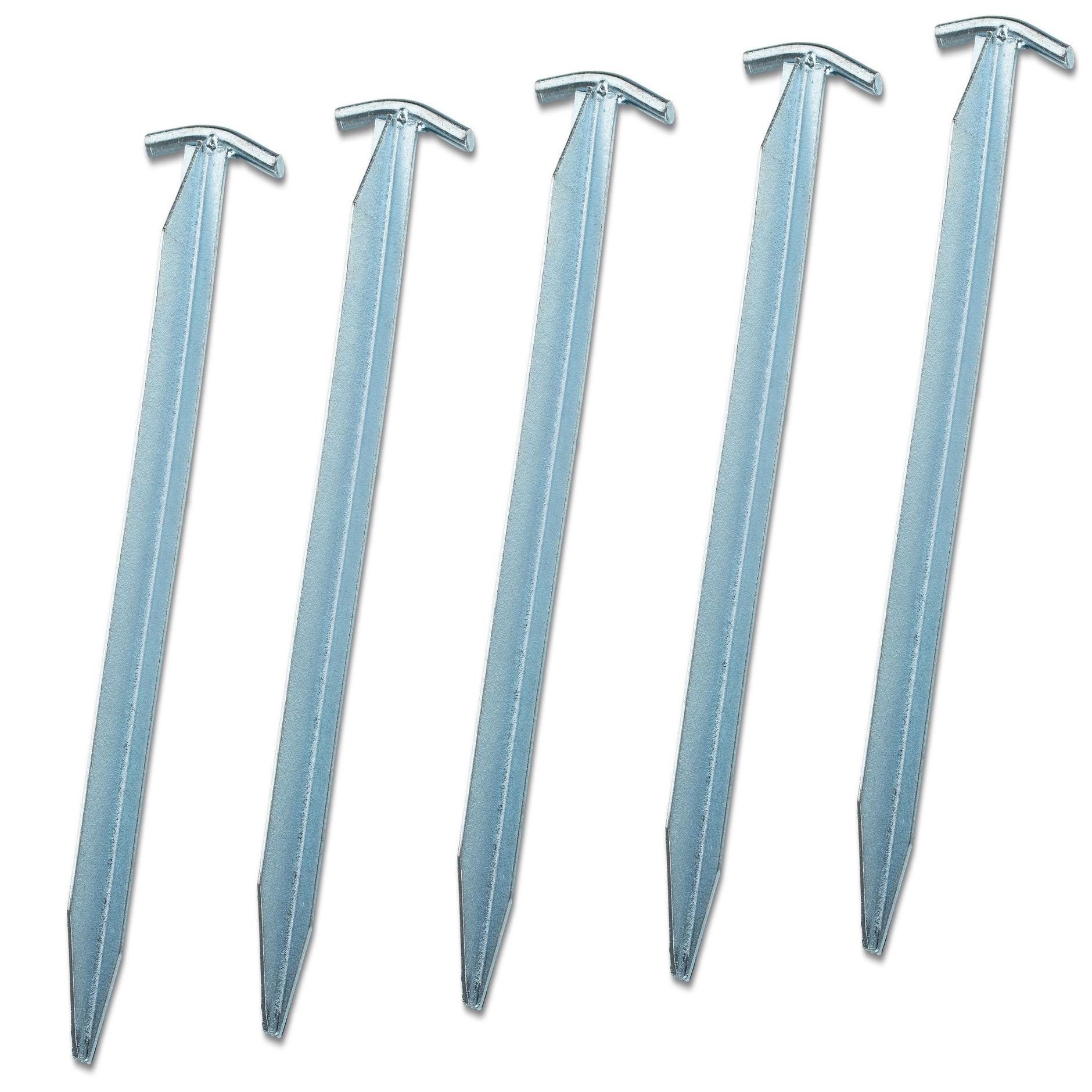 5 Stück Stahl Hering 30 cm - T-Profil