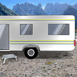 Caravan Trittstufe Klappbare Stufe 72x61x23 cm aus Stahl bis zu 150kg belastbar mit Anti-Rutsch-Trittfläche Einstiegshilfe Einzeltritt Faltbar Wohnwagen Wohnmobil Fußbank Trittleiter