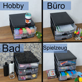 Schubladenbox DIN A4 35,5x26,5 - Kunststoff Drawer Tower Box Organizer für Schreibtisch Easy-Pull-System