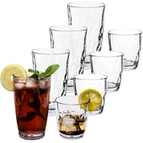 8x Campingglas aus Acryl 320/460ml klar - Trinkglas Acrylglas Kunststoff Wasserglas Camping Garten Echtglasoptik Picknick Becher Kinder Senioren Longdrink Coktail