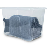 Aufbewahrungsbox mit Deckel 80 Liter - 60x40x42cm - transparent - stapelbar