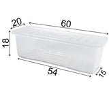 AUFBEWAHRUNGSBOX 18 CM HOCH - für je 52 Musik CDs - Aufbewahrungsbox mit Deckel 60x20x18cm - transparent klar - stapelbar - Kunststoff Box - Stapelkiste Unterbettkommode