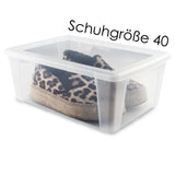 6 x Aufbewahrungsbox mit Deckel 10 Liter - 36x25x14 cm - transparent stapelbar LEBENSMITTELECHT - Kunststoff Box Kiste - Plastik Behälter Organizer - Büro Haushalt Küche Kinderzimmer Spielzeugkiste